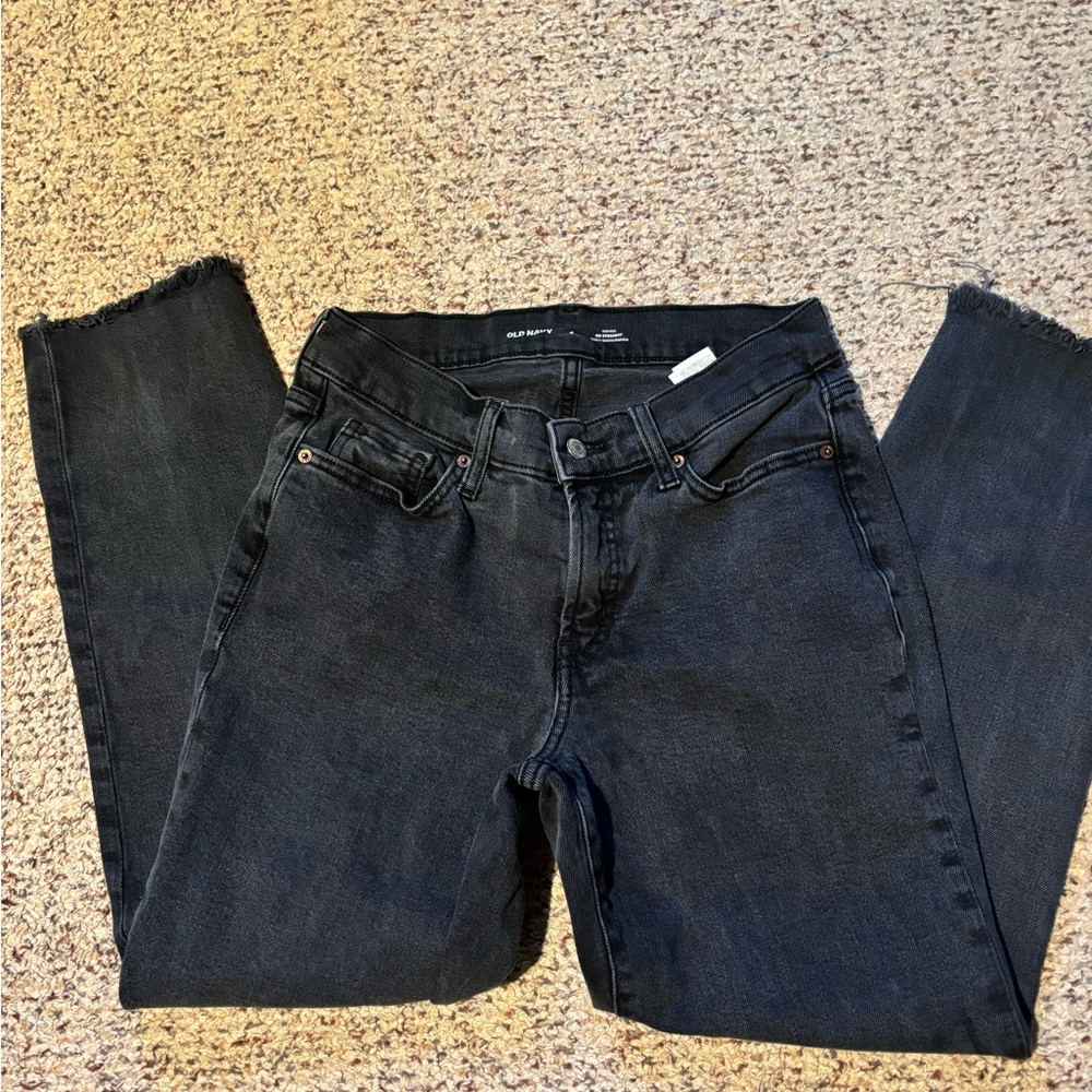Old Navy Women's Dark Gray Straight Leg Jeans